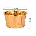 50 Pack Gold Foil Metallic Paper Baking Cups Muffin Cups Cupcake Liners Cake Baking Cups for Wedding Party Birthday Decoration. 