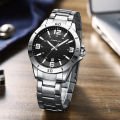 CRRJU 5003  Stainless Steel Simple Fashion Date Analog  Wrist Watch For Men. 