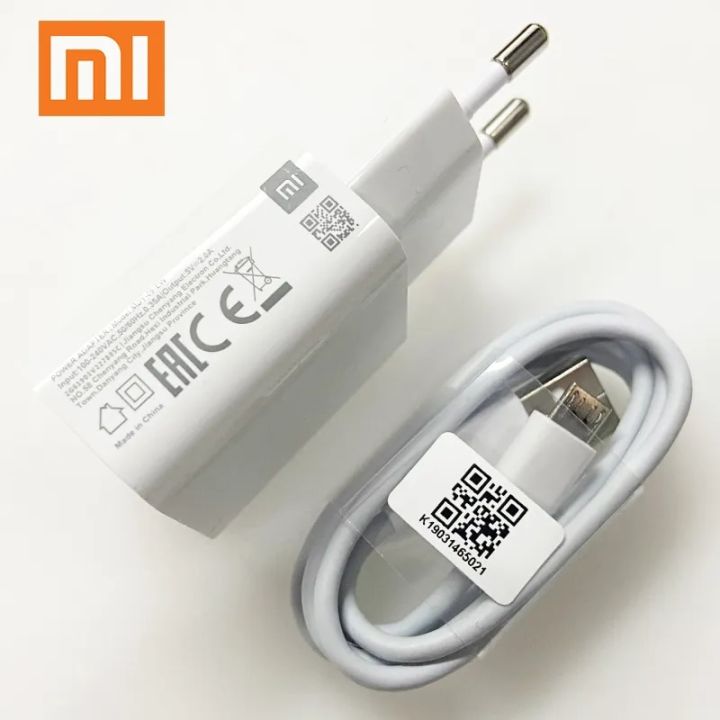 MDY-09-EW Original Xiaomi USB Charger 5V 2A EU plug Adapter Micro USB Cable For Mi 4 Redmi 7 6A 7A 5A 4X 5 plus Note 6 pro S2 6