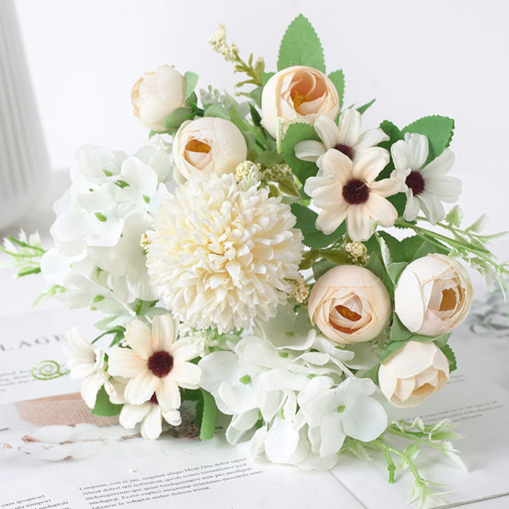 1%20Bouquet%20Silk%20Cloth%20Artificial%20Flower%20Home%20Office%20Ornament%20Wedding%20Party%20Decor%20-%20Image%209