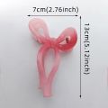 5.2inch Simple and Versatile Hollow Streamer Bow Ties Oil Dripping Plastic Hair Claw Clip Hairpin Hair Accessories for Women. 