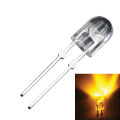 Led 5mm DIP 546 Oval Transparent Ultra Bright Yellow LED. 