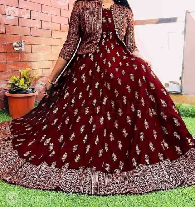 New%20designed%20Gown%201piece%20long%20kuti%20different%20koti,%20Gown%20long%20kurti%20For%20Stylish%20Women%20/%20Girls%20-%20Image%202