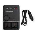 200W Power Inverter DC 12V to AC 240V Car Power Inverter with 3 USB Port Type C Port QC3.0 Port PD3.0 Port 2 Cigarette Lighter. 
