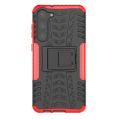 For Samsung Galaxy S23+ 5G Tire Texture TPU + PC Phone Case with Holder.