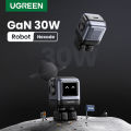 UGREEN QPai Robot 30W GaN USB C Charger Power Adapter PD Fast Wall Charger for MacBook Pro, iPad Pro, iPhone 14 Pro Max/13, Galaxy S23. 