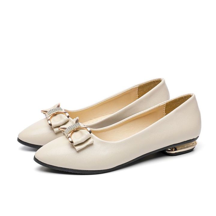 Shoes%20Women's2023New%20All-Match%20Butterfly%20Soft%20Bottom%20Pointed%20Mom%20Shoes%20Spring%20and%20Autumn%20Low-Cut%20Soft%20Leather%20Flat%20Pumps%20Women's%20Shoes%20-%20Image%202