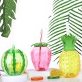 500ml Summer Cute Strawberry Straw Water Bottle Milk Coffee Straw Cup for Home.