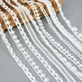 5 Yards White Lace Milk Silk Water Soluble Embroidery Lace Ribbon Trim Fabric For Sewing Apparel Accessories Handmade DIY Crafts. 