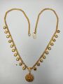 Gold plated locket with chain for women.