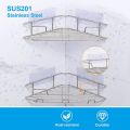 Shower Caddy Corner with Hooks, Organizer Wall Mounted 2 Pack.