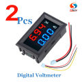 2pcs-DC 100V 10A Digital Voltmeter Ammeter 0.28" Blue + Red LED Amp Dual Digital Volt Meter Gauge.