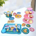 Tinplate Toys Tea Set Tea Time Toy Set for Kids Gift Kitchen Pretend Play. 