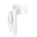 New Silk Long Tail Scarf Cap Unisex Satin Durags Bandanna Turban Wigs Hat Silky Durag Headwear. 