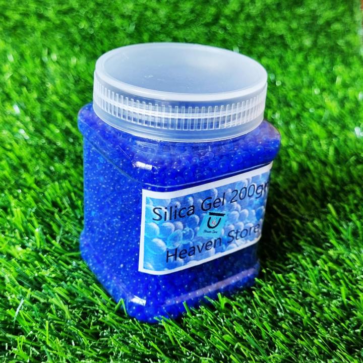 Premium Quality - Blue Silica Gel 200 Gram Jar Moisture Absorber. - Signifying Quality - Simple to Use