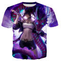 League of Legends T-Shirts Game LOL KDA Akali 3D Print Men Women Fashion Oversized Short Sleeve T Shirt Kids Tees Tops Clothing. 