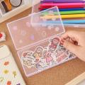 Stationery Stickers Storage Box Organizer Container Art Tool Case Craft Desktop. 