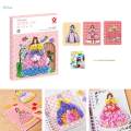 Colorful Watercolor Painting Book, Princess Theme Reusable Sticker Book, Removable Travel Sticker Book for Kids Birthday Party Supplies Awards. 