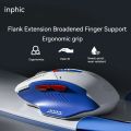 Mecha Edition Wireless Mouse Silent Rechargeable Mouse Type-C LED Light Mouse For Computer PC Laptop Office Gaming.