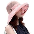 Women's Bucket Hat Panama 2021 Fashion Sun Visor Breathable Fisherman Protection Hat Summer Hats Beach Sun Hats Breathable. 