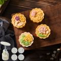 Kitchen Accessories 50g Mooncake Mold Plastic 3D Pattern Pastries Dessert Mold Mini Non-stick Cookie Cake Mould Baking Enthusiasts.
