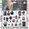 2023 New Tv Series Wednesday Addams Movie Tattoo Stickers Movie Art Sticker For Women Girls Role Play Fun For Kid Toy.