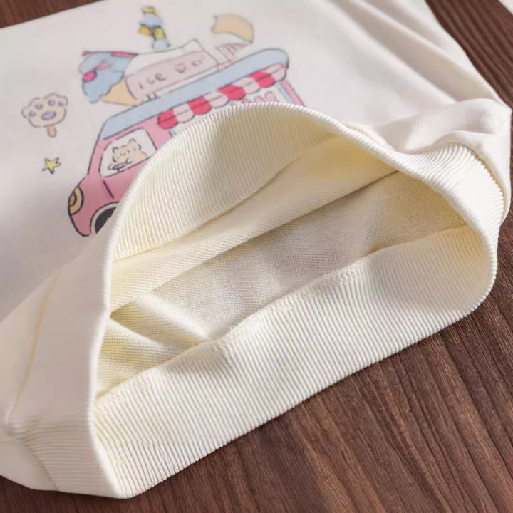 Girls'%20sweatshirt%20spring%20dress%202024%20new%20baby%20girl%20foreign%20children's%20cartoon%20contrast%20stitching%20cotton%20T%20-%20Image%204