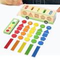 Wooden Shape Color Sorting Toy Matching Box Girls Children Kids.