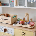 GC Wooden Food Sets Multi-play Food Set Magnetic Vegetables Fruits Cutting Set Kitchen Accessory For Kids Pretend Play. 