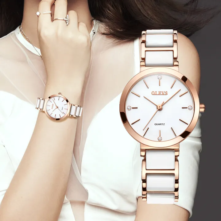 Olevs%205877%20White%20Ceramics%20Watchstrap%20Analog%20Wristwatch%20for%20Women%20-%20Image%207