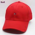 Red Embroidery TH Logo Cotton Curved Cap. 