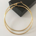 Exclusive Round Circle Women Hoop Earrings Exaggerated Hoop Ear- 1Pair.