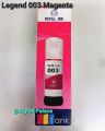 Epson Printer 003 LEGEND 70ml Black,Cyan,Magenta,Yellow. Made In China. 