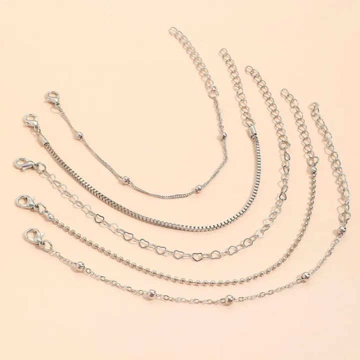 5PCS%20bracelet%20set%20Bracelet%20set%20Exquisite%20craftsmanship%20Copper%20material%20Stylish%20design%20Copper%20chain%20bracelet%20Hand-made%20bracelet%20set%20Handcrafted%20Handmade%20bracelet%20for%20Casual%20wear%20Party%20accessories%20Gift%20-%20Image%208