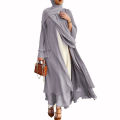 Ramadan Open Chiffon Abaya Dubai Women Sash Marocain Kaftan Eid Hijab Long Robe Muslim Fashion Clothes Turkey Vestido De Mujer House Foocus.