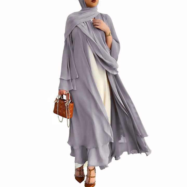 Ramadan%20Open%20Chiffon%20Abaya%20Dubai%20Women%20Sash%20Marocain%20Kaftan%20Eid%20Hijab%20Long%20Robe%20Muslim%20Fashion%20Clothes%20Turkey%20Vestido%20De%20Mujer%20-%20Image%205