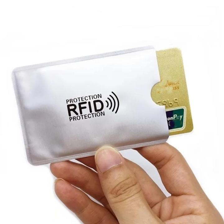 Anti Rfid Wallet Blocking Reader Lock Bank Card Holder Id Bank Card Case Protection Metal Credit Card Holder Aluminium 6*9.3cm