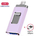 U disk 4-in-1 mobile phone OTG flash drive is suitable for Apple Android computer typec cross-border 128G 1T U disk. 