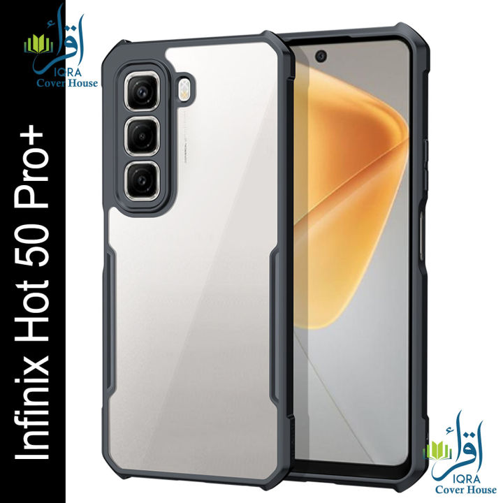 Xundd Back Cover for Infinix Hot 50 Pro Plus / Infinix Hot 50 Pro+ 4G Transparent Hybrid Hard PC Back Bumper