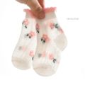 Kids Socks 5 Pairs/Lot Spring Summer Cotton Girls Boys Cute Flowers Pattern For Children Baby Princess Mesh Socks 0-12 Years Old. 
