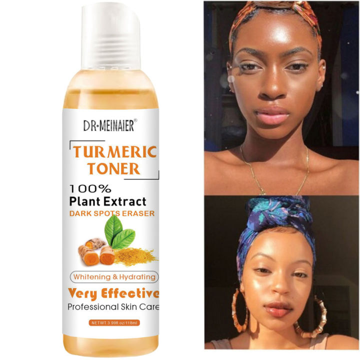 118ml Tumeric Dark Spots Toner Spots Eraser Corrector Turmeric Fade Blemishes Dark Spot Remover Acne Remover Toner for Dark Skin