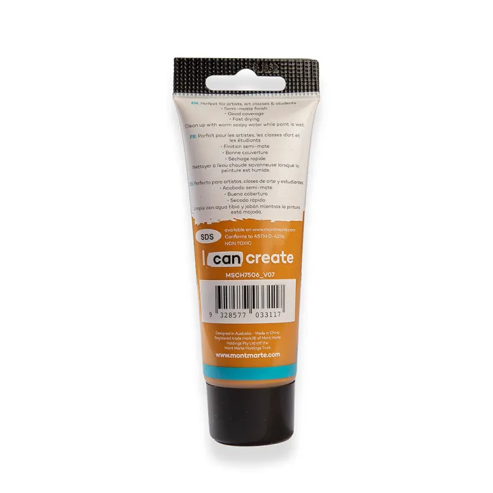 Mont%20Marte%20Acrylic%20Color%20Paint%2075ml-Raw%20Sienna%20-%20Image%204