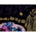 Exclusive Design Tangail Half Silk Black Color Nokshi Saree For Women by Defent Fashion - Chic, Elegant & Timeless Ethnic Wear.