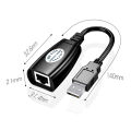 USB 2.0 Cat6 Cable Converter USB To RJ45 Extender Adapter Signal Amplifier Lan Ethernet Network Connector Computer Accessories. 