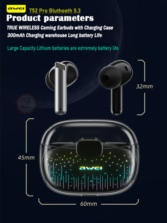 Awei%20T52%20Pro%20True%20Wireless%20Gaming%20Earbuds%20TWS%20Bluetooth%205.3%20Earphones%20with%20RGB%20breathing%20lights%20-%20Image%202