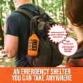 Outdoor Insulated Emergency Tent 2 Person Waterproof Emergency Life Saving Insulated Includes Life Whistle Ripstop Tent. 