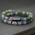 New In Men Bohemia Rope Bracelet Attract Magentic Braclet Adventure Survival Braslet Pulseras Hilo Hombre Beach Surf Brazalete. 