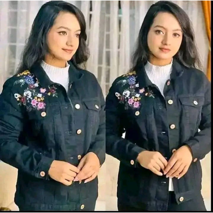 Women Fashionable Black Color trending Jeans Jacket Sweater For Girls/Women