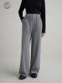 DUSHU 【Length Optional】Sports Style Leisure High-waist Loose Straight Pants for Women Winter New Versatile Long Trousers Female. 