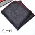 Men’s Luxury Paisley Pocket Square – Polyester Yarn Handkerchief for Suit & Blazer (25 x 25 cm, 1 Pc). 
